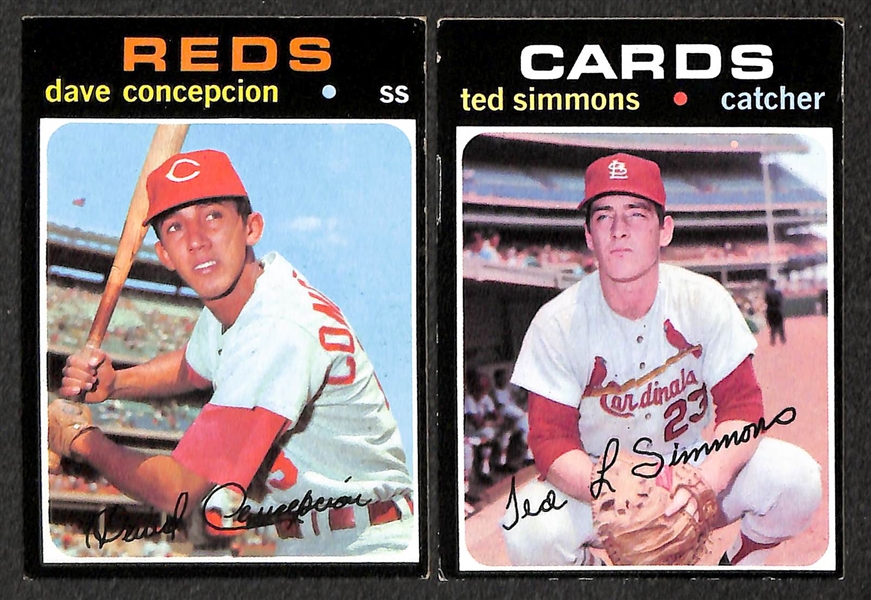 Lot of 302 Different 1971 Topps Baseball Cards w. Pete Rose
