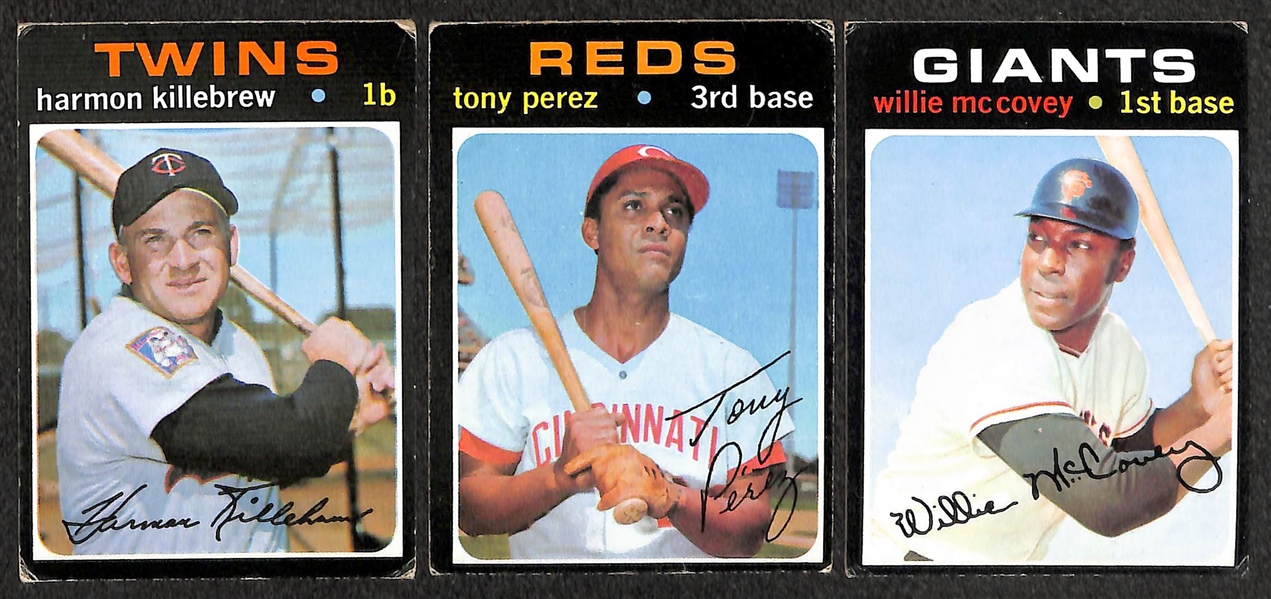Lot of 302 Different 1971 Topps Baseball Cards w. Pete Rose