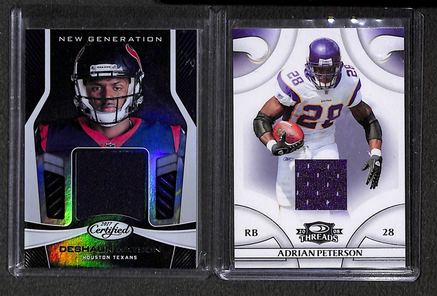 Lot of 126 Different 2000s Current Football Jersey Cards w. DeShawn Watson
