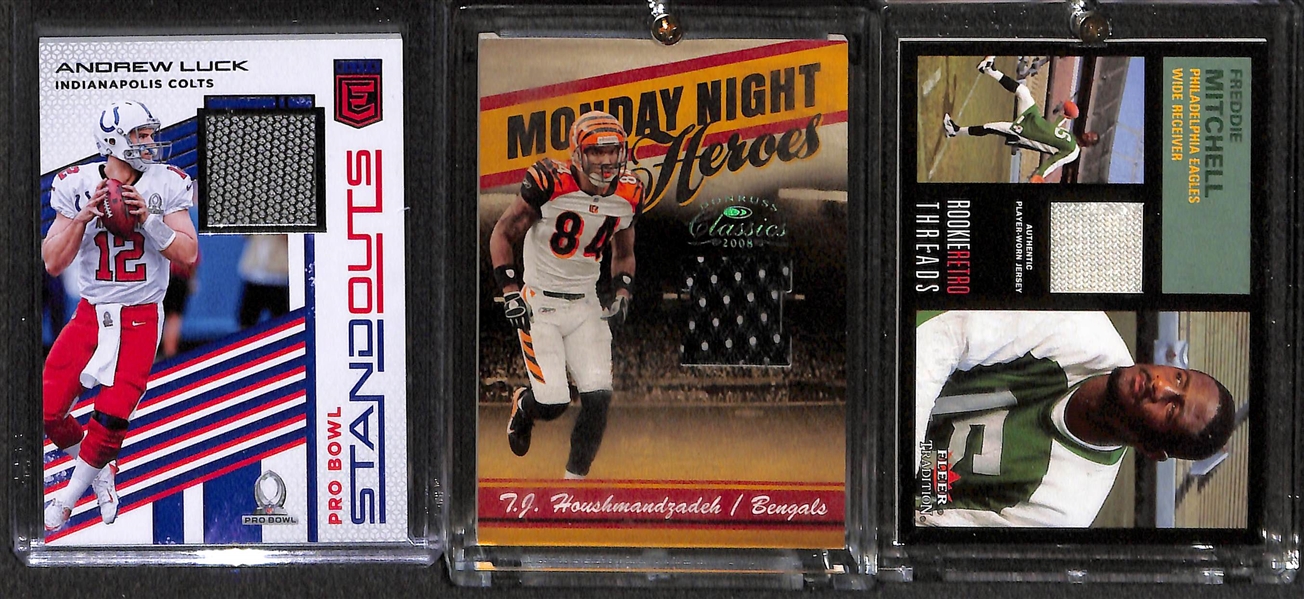 Lot of 126 Different 2000s Current Football Jersey Cards w. DeShawn Watson