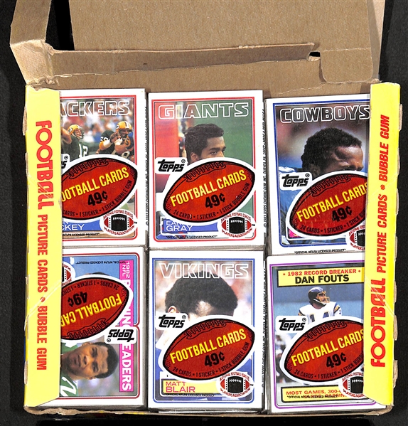 1983 Topps Football Unopened Cello Box - Possible Rookies of Marcus Allen & Jim McMahon