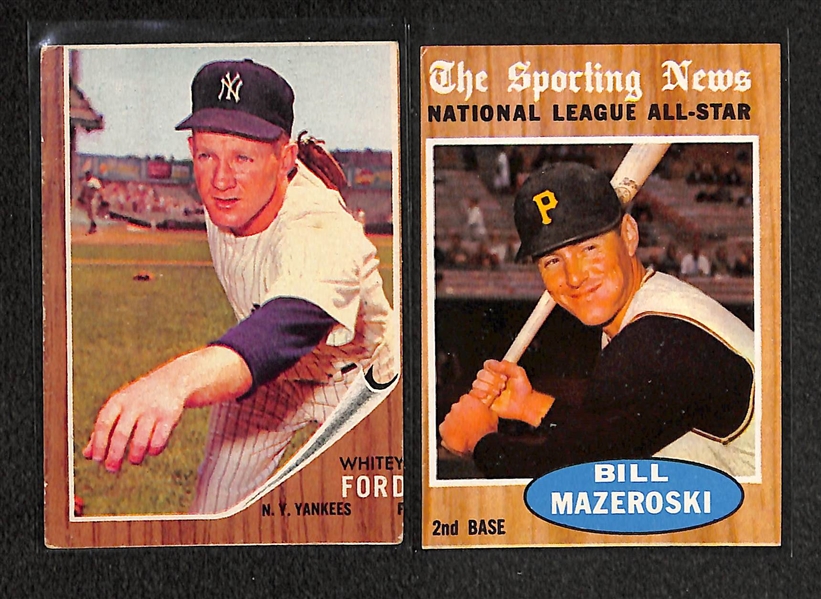Lot of 70 - 1962 Topps Baseball Cards w. Warren Spahn