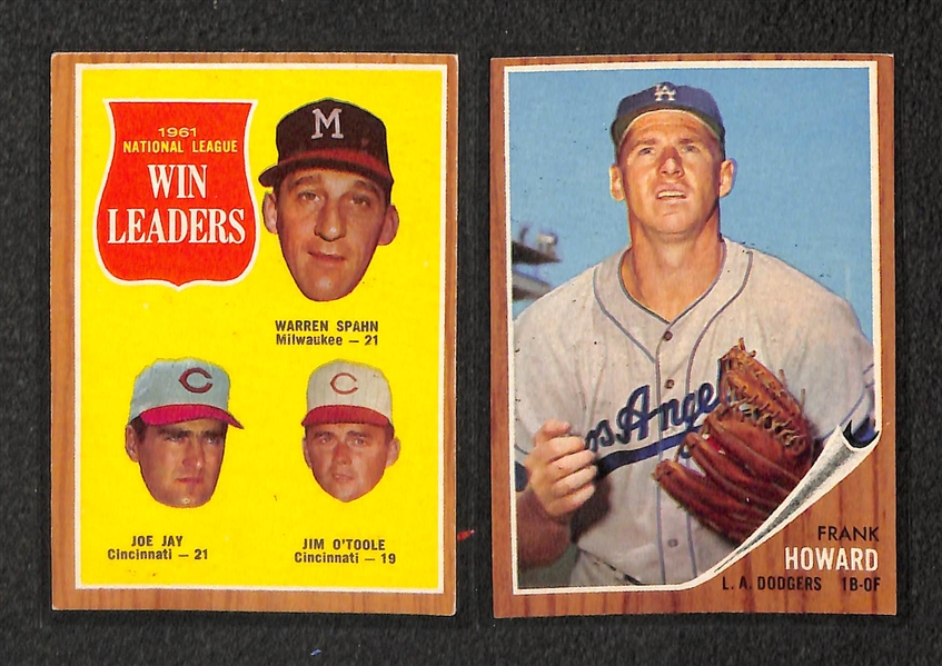 Lot of 70 - 1962 Topps Baseball Cards w. Warren Spahn