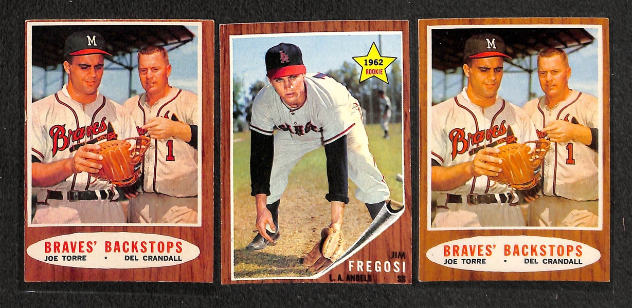Lot of 70 - 1962 Topps Baseball Cards w. Warren Spahn