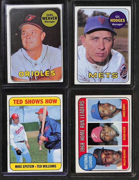 Lot of 115 - 1969 Topps Baseball Cards w. Rod Carew x2