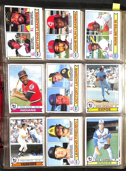 1979 Topps Baseball Partial Set - 656 of 726 Cards - w. Nolan Ryan