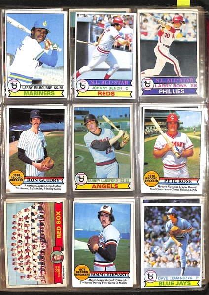 1979 Topps Baseball Partial Set - 656 of 726 Cards - w. Nolan Ryan