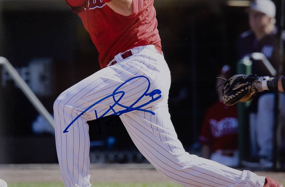 Rhys Hoskins Autographed Framed Display - JSA