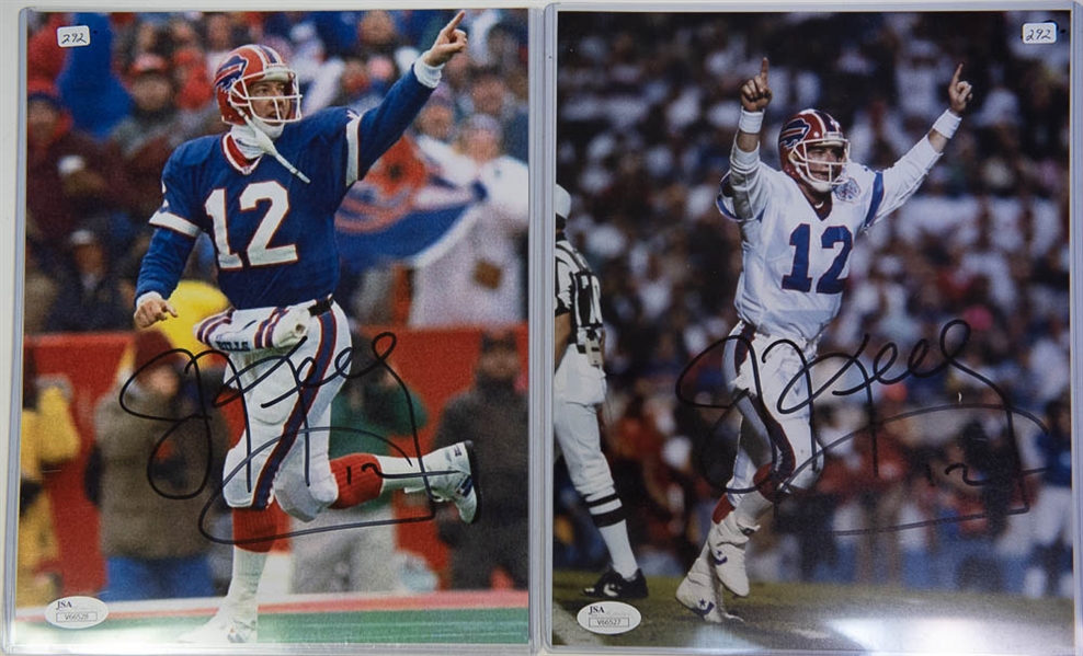 Lot of 2 - Jim Kelly 8 x 10 Photos - JSA