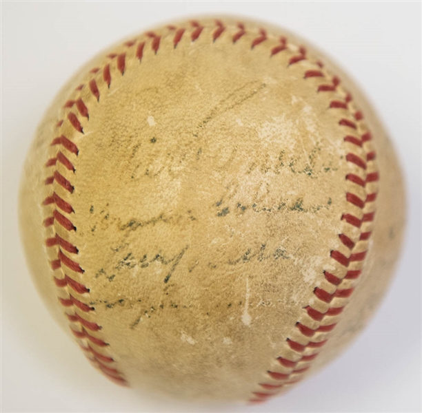 1947 New York Yankees Team Signed Baseball (World Series Champions) w/ 4 HOFers inc. DiMaggio (JSA LOA) - 24 Signatures