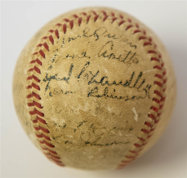 1947 New York Yankees Team Signed Baseball (World Series Champions) w/ 4 HOFers inc. DiMaggio (JSA LOA) - 24 Signatures