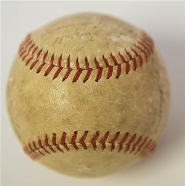 1947 New York Yankees Team Signed Baseball (World Series Champions) w/ 4 HOFers inc. DiMaggio (JSA LOA) - 24 Signatures