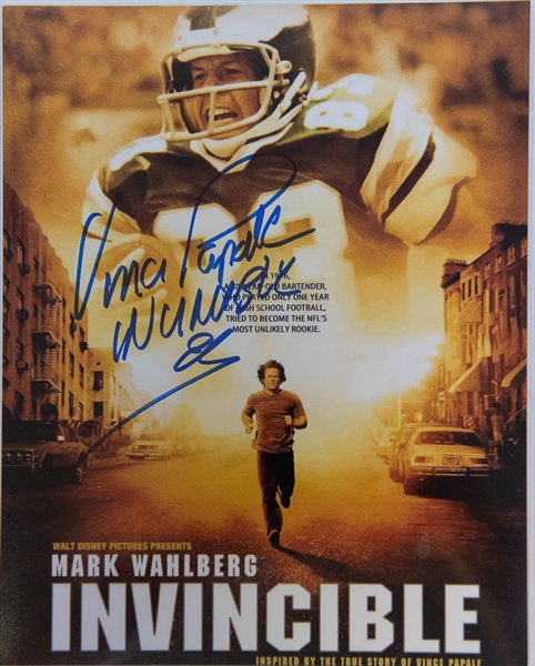 Vince Papale Autograph Lot - Invincible DVD, (2)  8 x 10 Photos