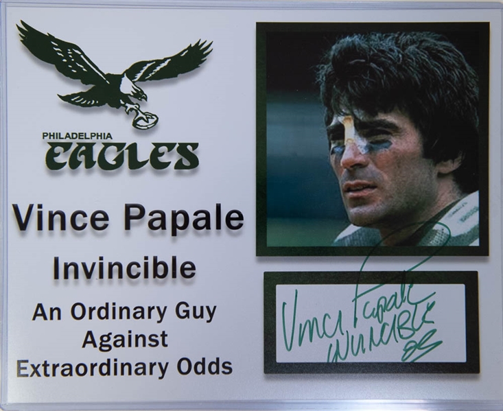 Vince Papale Autograph Lot - Invincible DVD, (2)  8 x 10 Photos