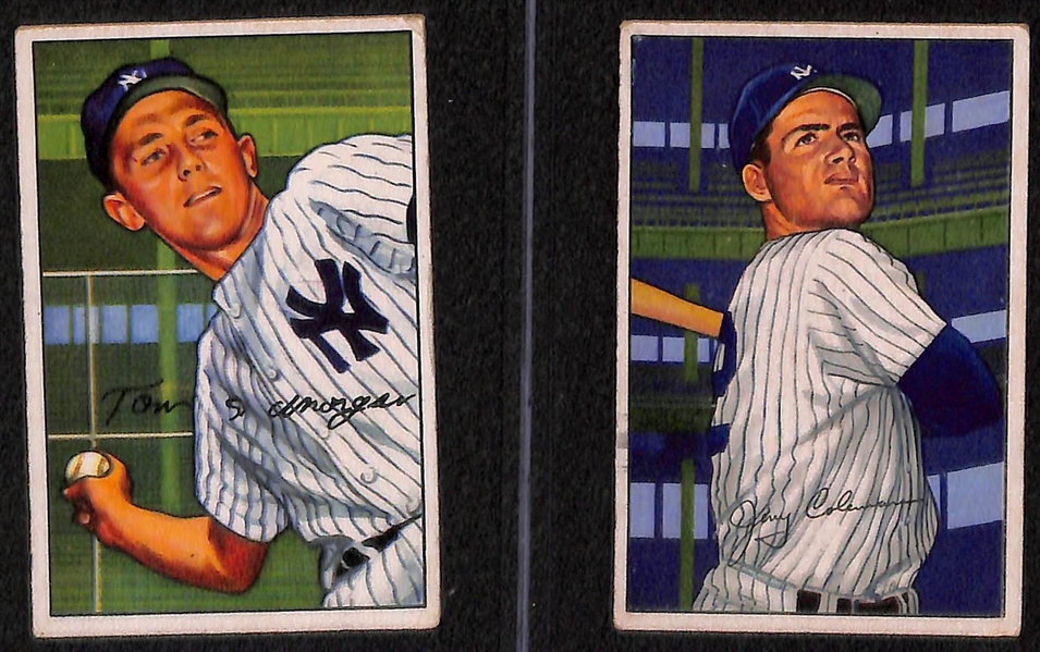 Lot of 8 - 1952 Bowman Baseball Cards w. Johnny Mize