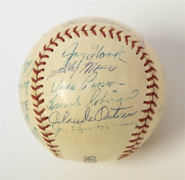1960 Cincinnati Reds Team Signed Baseball with 23 Signatures inc. Frank Robinson (JSA LOA)