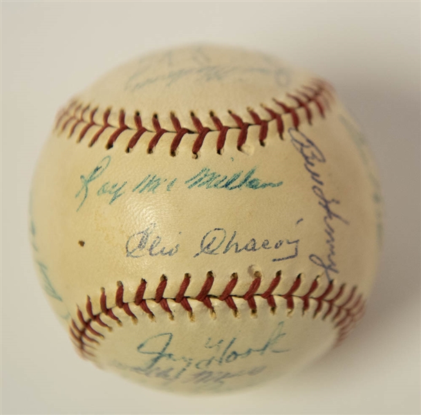 1960 Cincinnati Reds Team Signed Baseball with 23 Signatures inc. Frank Robinson (JSA LOA)