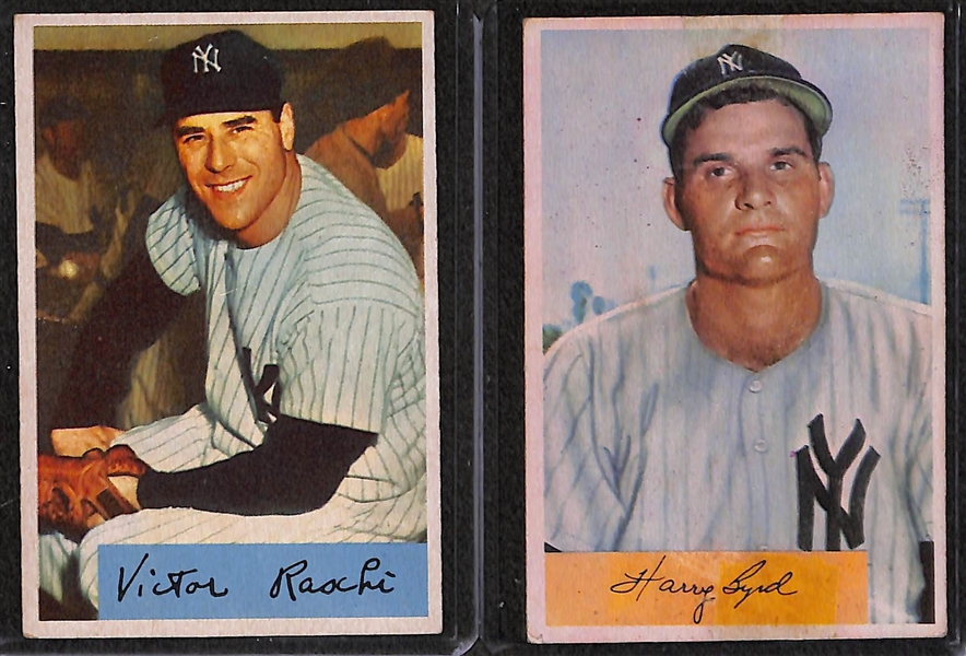 Lot of 20 1954-56 Baseball Cards w. 1954 Bowman Rizzuto