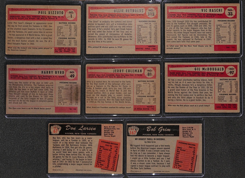 Lot of 20 1954-56 Baseball Cards w. 1954 Bowman Rizzuto