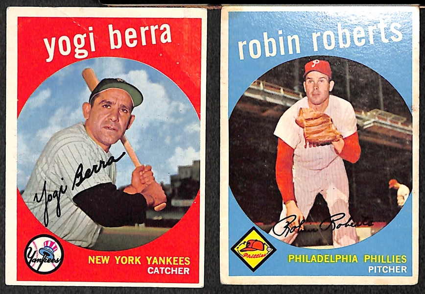 Lot of (40) 1959-1960 Topps Baseball Cards w. 1959 Berra & 1960 Ford
