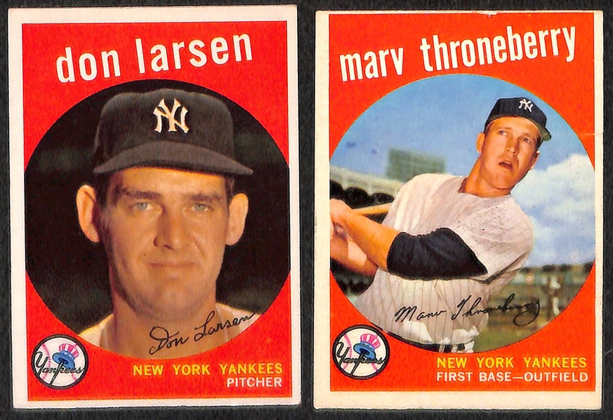 Lot of (40) 1959-1960 Topps Baseball Cards w. 1959 Berra & 1960 Ford