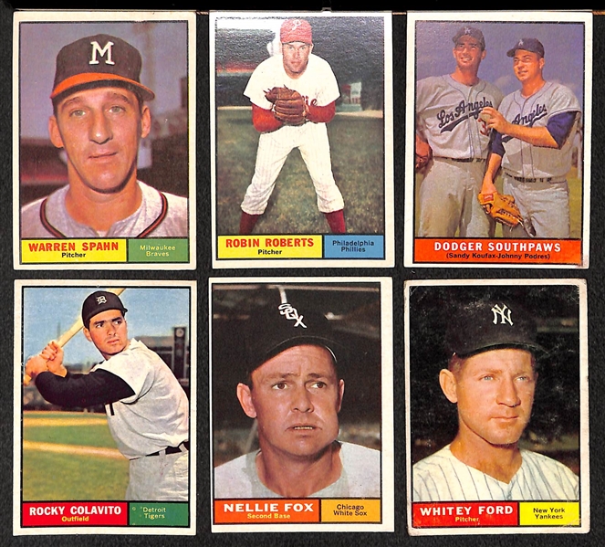 Lot of 30 - 1961 Topps Baseball Cards w. Warren Spahn