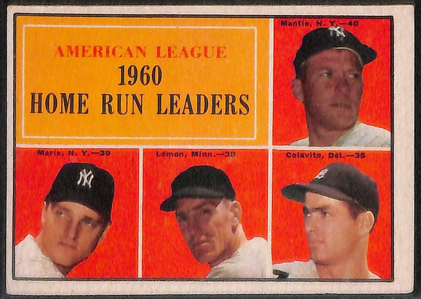 Lot of 4 - 1961 Yankee Cards w. Roger Maris MVP