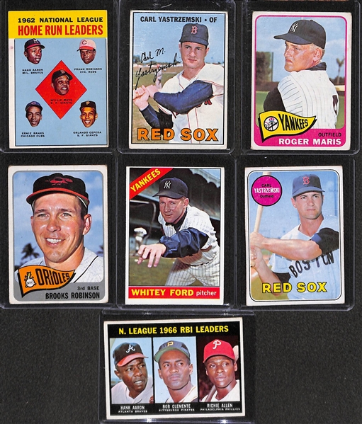 Approx. 150 Assorted 1962-1969 Topps Baseball Cards w. 1967 Yastrzemski
