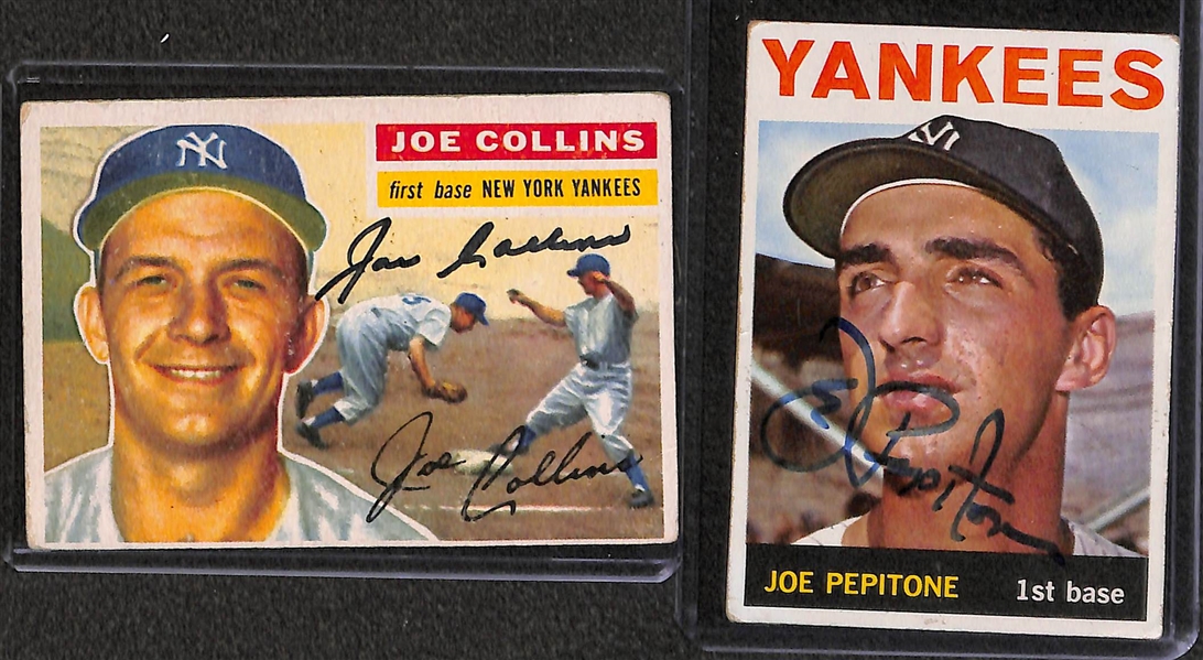 Lot of 22 Autographed Yankee Cards (Mostly 1960s-1970s) w. 1970 Bobby Murcer
