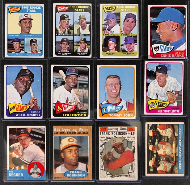 Lot of 12 1961-1965 Topps Baseball Cards w. Perez Rookie Card