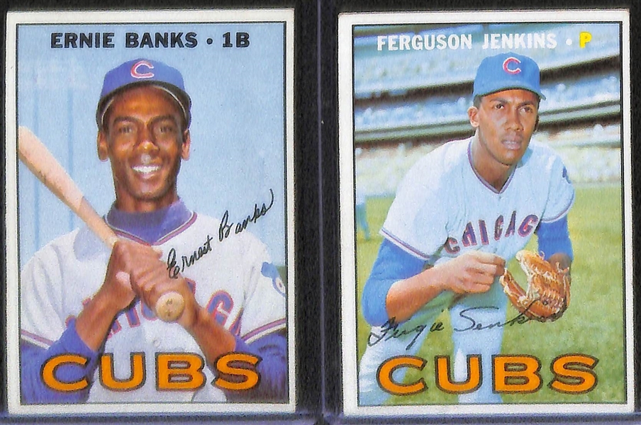 Lot of 10 - 1967 Topps Baseball Cards w. Willie Mays