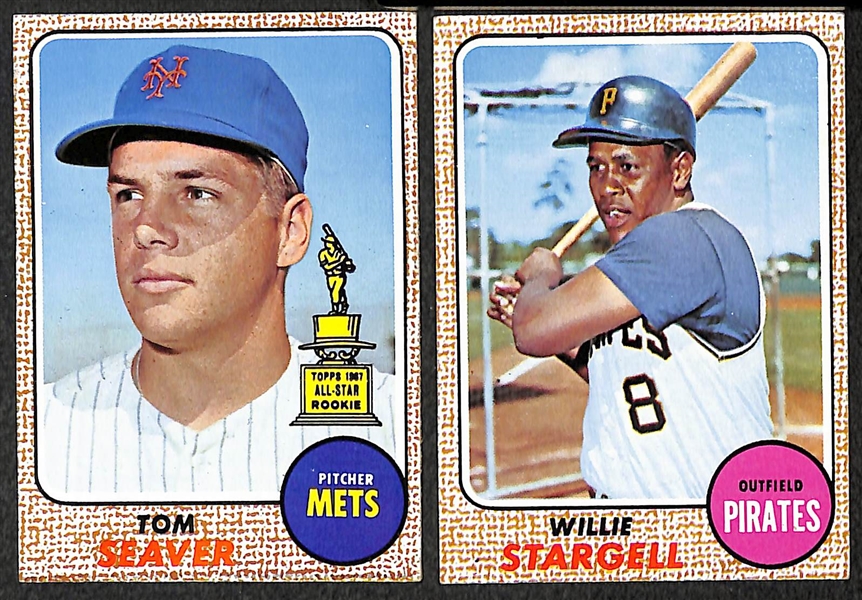 Lot of 32 - 1968 Topps Baseball Cards w. Tom Seaver