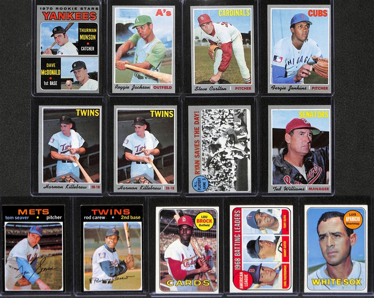Lot of 13 - 1969-1971 Topps Baseball Cards w. Thurman Munson Rookie Card