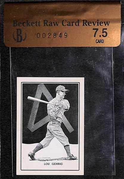 Lou Gehrig 1950 Callahan Hall of Fame Card - Beckett Raw Graded BVG 7.5