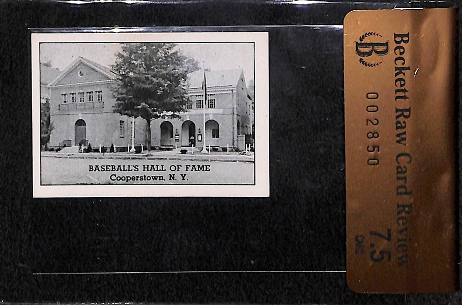 HOF Museum (Exterior) 1950 Callahan Hall of Fame Card - Beckett Raw Graded BVG 7.5 - End's With all baseball ...