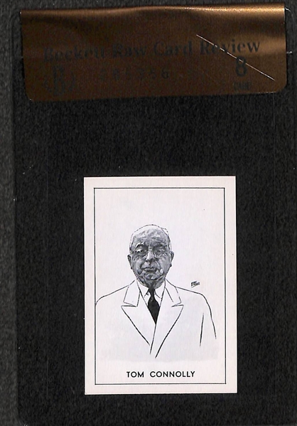 Honus Wagner (BVG 7.5) and Tom Connolly (BVG 8) 1950 Callahan Hall of Fame Cards