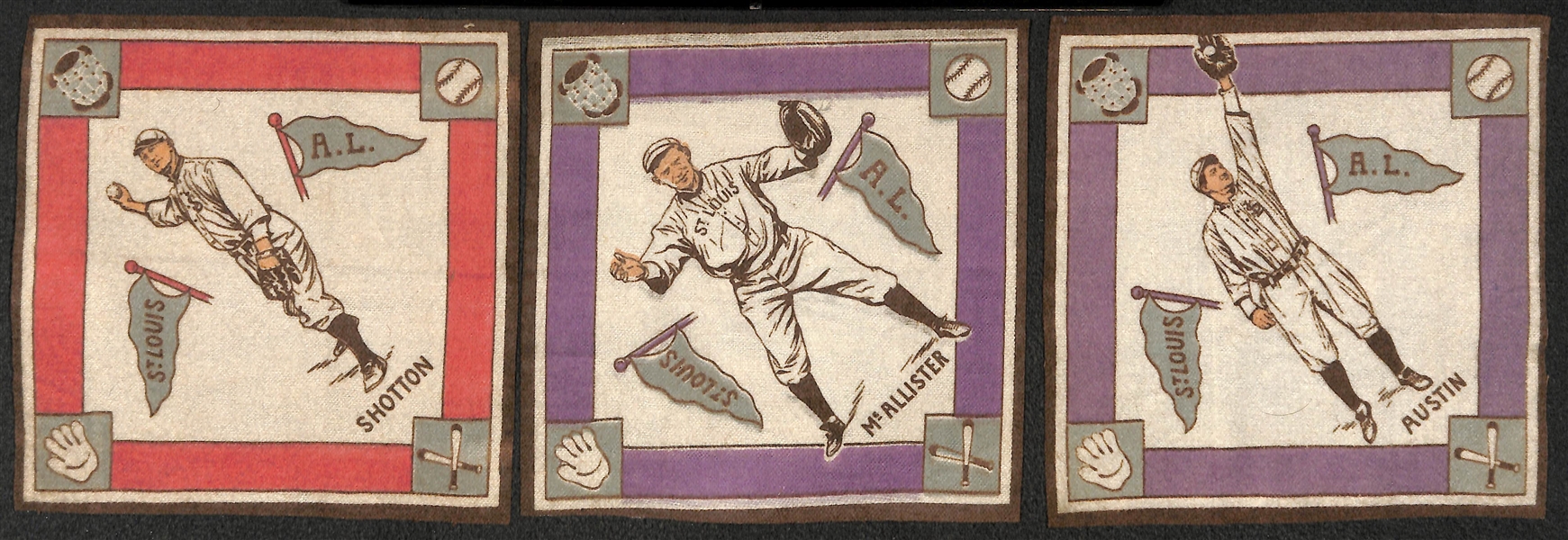 Lot of 9 - 1914 B18 AL Blankets w. Chick Gandil