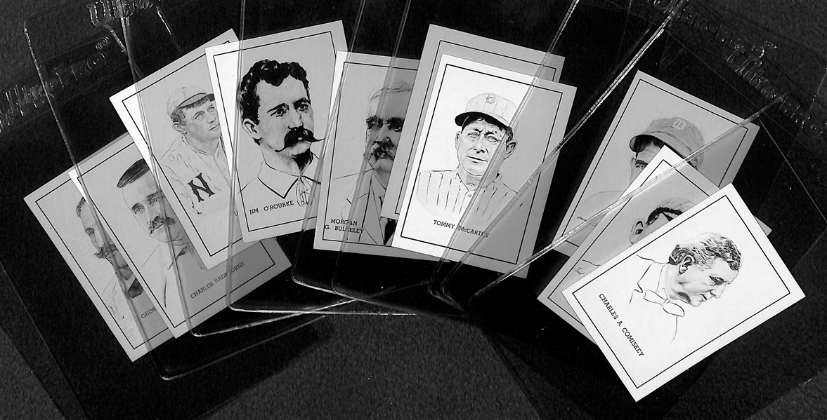 (10) High-Grade 1950 Callahan HOF Cards w/ Comiskey, Clarke, Cochran, McCarthy, Duffy, Bulkeley, O'Rourke, Chesbro, Radbourne