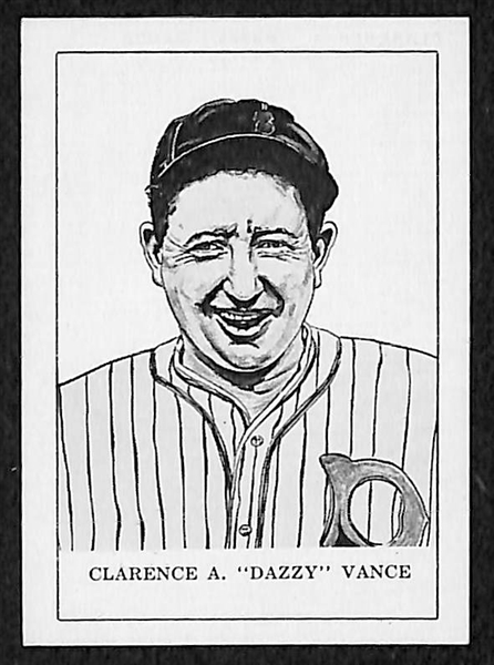 (6) High-Grade 1950 Callahan HOF Cards w/ Ott, Anson, Brouthers, Bender, HOF Museum Interior (w/date), Vance and Original Box