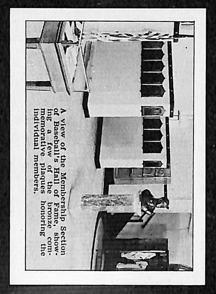 (6) High-Grade 1950 Callahan HOF Cards w/ Ott, Anson, Brouthers, Bender, HOF Museum Interior (w/date), Vance and Original Box