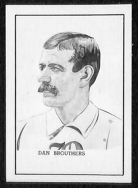 (6) High-Grade 1950 Callahan HOF Cards w/ Ott, Anson, Brouthers, Bender, HOF Museum Interior (w/date), Vance and Original Box