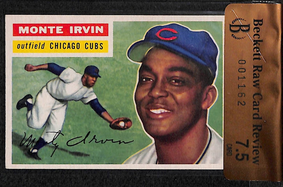 Lot of 7 - 1956 Topps Graded Baseball Cards w. Monte Irvin BVG 7.5 