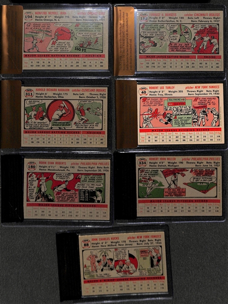 Lot of 7 - 1956 Topps Graded Baseball Cards w. Monte Irvin BVG 7.5 