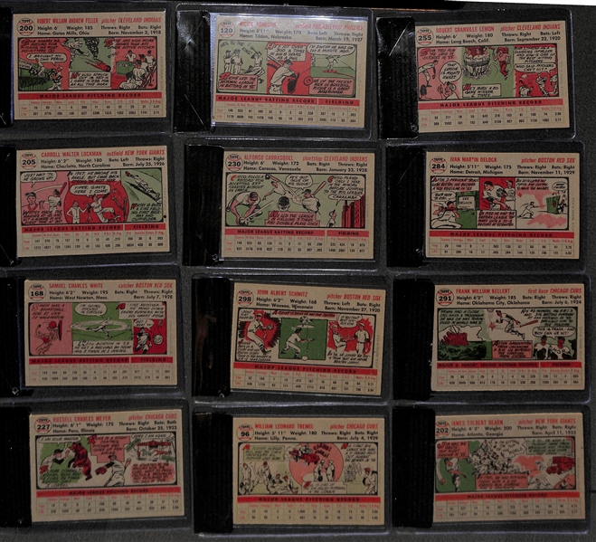 Lot of 15 - 1956 Topps Graded Baseball Cards w. Bob Feller BVG 6.5 
