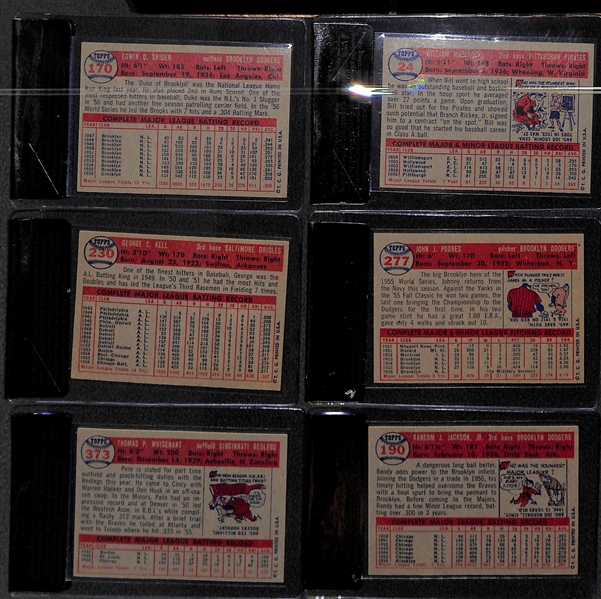 Lot of 13 - 1957 Topps Graded Baseball Cards - Most Graded BVG 6.5 - w. Duke Snider
