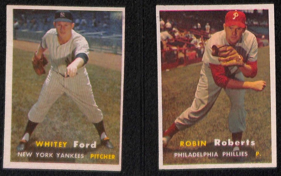 Lot of 12 - 1957 Topps Baseball Cards w. Mazeroski & Drysdale RCs