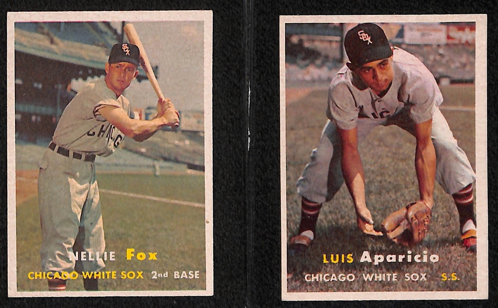 Lot of 12 - 1957 Topps Baseball Cards w. Mazeroski & Drysdale RCs