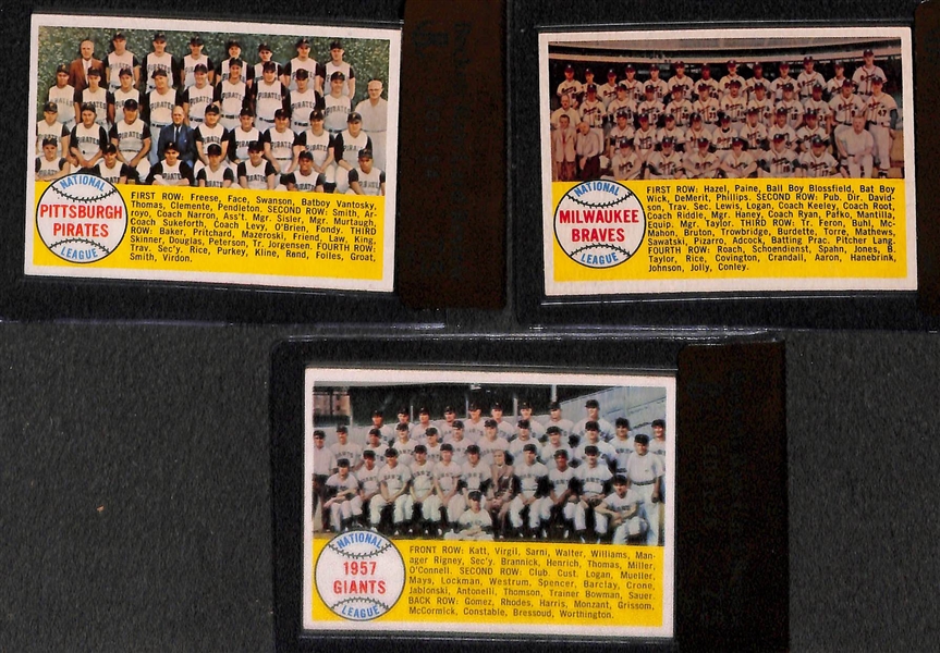 Lot of 7 - 1958 Topps Graded Baseball Cards - All Graded BVG 7.5 - w. Brooks Robinson