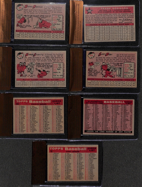 Lot of 7 - 1958 Topps Graded Baseball Cards - All Graded BVG 7.5 - w. Brooks Robinson