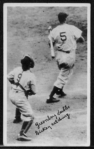 Lot of 2 - 1936 National Chicle Cards (Greensburg, Dickey & Greenburg) & (3) 1939 R303B Goudey Premiums